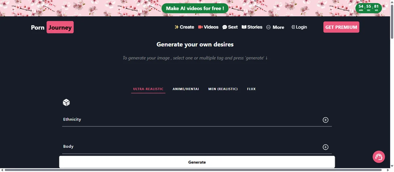 AI image generation factory with style and tag selectors